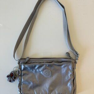 Kipling Mikela Sliver Metallic Crossbody Bag